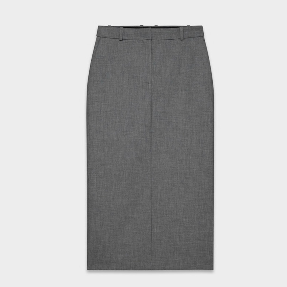 Aritzia Charcoal Chisel Maxi Skirt